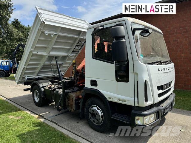 Iveco ML75E16 3 S-Kipper Kran PK 9,4m-550 kg Greifer Savivarčių priekabų vilkikai