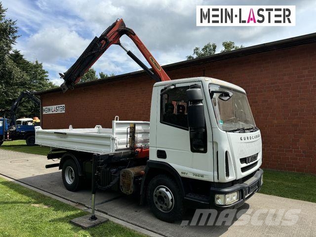 Iveco ML75E16 3 S-Kipper Kran PK 9,4m-550 kg Greifer Savivarčių priekabų vilkikai