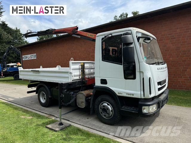 Iveco ML75E16 3 S-Kipper Kran PK 9,4m-550 kg Greifer Savivarčių priekabų vilkikai