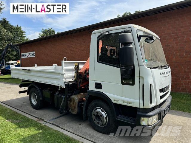 Iveco ML75E16 3 S-Kipper Kran PK 9,4m-550 kg Greifer Savivarčių priekabų vilkikai