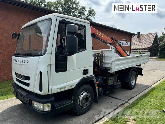 Iveco ML75E16 3 S-Kipper Kran PK 9,4m-550 kg Greifer Savivarčių priekabų vilkikai