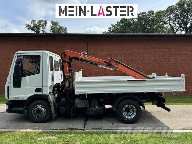 Iveco ML75E16 3 S-Kipper Kran PK 9,4m-550 kg Greifer Savivarčių priekabų vilkikai