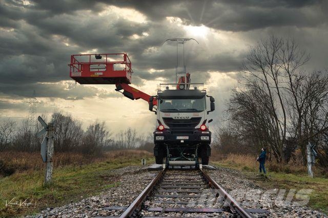 Iveco TRAKER 4x4 RAIL ROAD PALFINGER SCHIENEN TWO WAY Ant vilkikų montuojamos kėlimo platformos