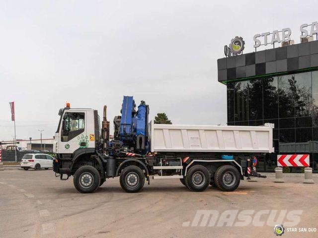 Iveco TRAKKER 450 8x8 PM 85SP Crane Kipper Tipper Camiones grúa