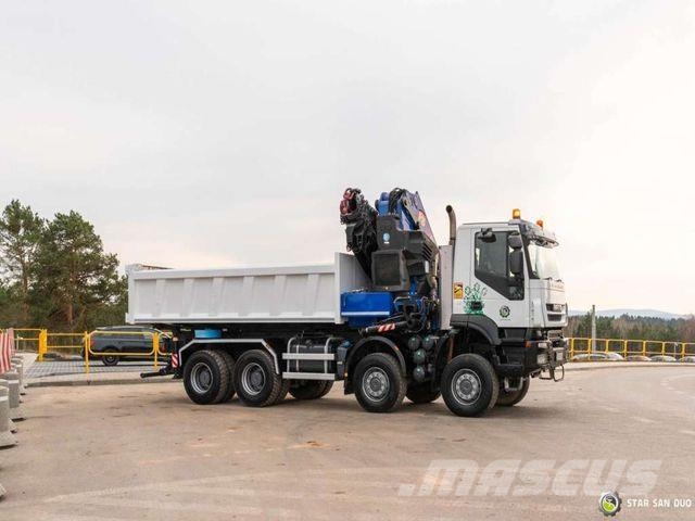 Iveco TRAKKER 450 8x8 PM 85SP Crane Kipper Tipper Camiones grúa