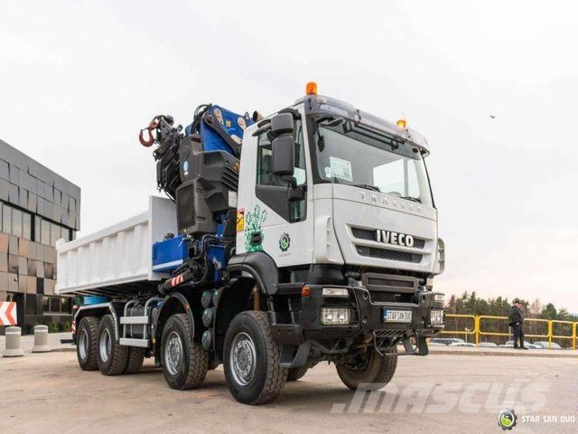 Iveco TRAKKER 450 8x8 PM 85SP Crane Kipper Tipper Camiones grúa