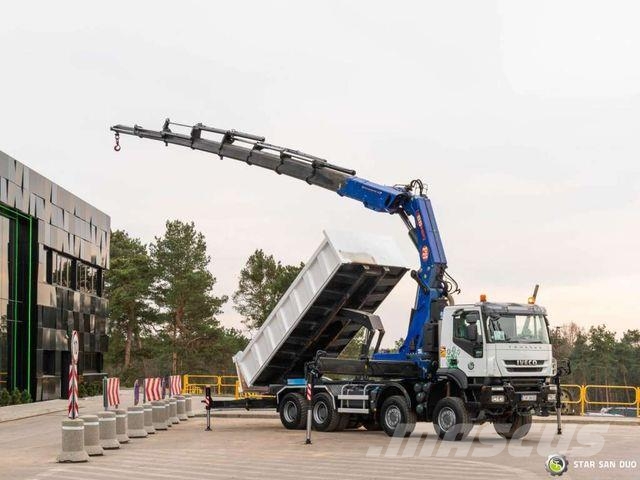 Iveco TRAKKER 450 8x8 PM 85SP Crane Kipper Tipper Camiones grúa