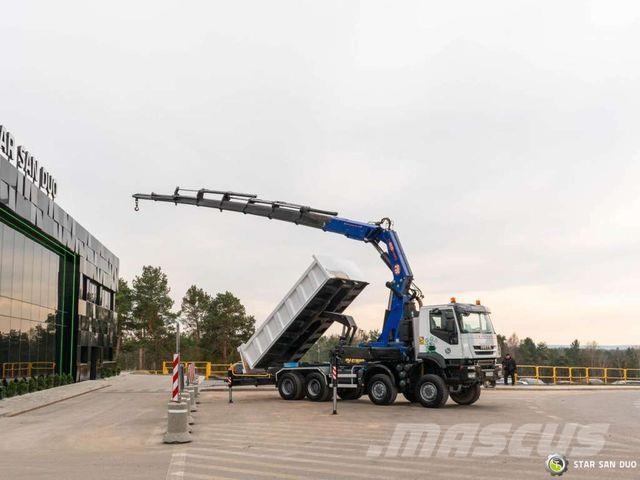 Iveco TRAKKER 450 8x8 PM 85SP Crane Kipper Tipper Camiones grúa