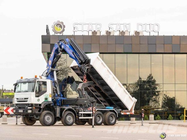 Iveco TRAKKER 450 8x8 PM 85SP Crane Kipper Tipper Camiones grúa