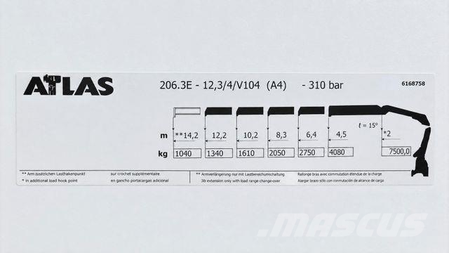 Iveco X WAY 420 * PRITSCHE 6,00* ATLAS 260.3E+FUNK*TOP شاحنات الرافعات