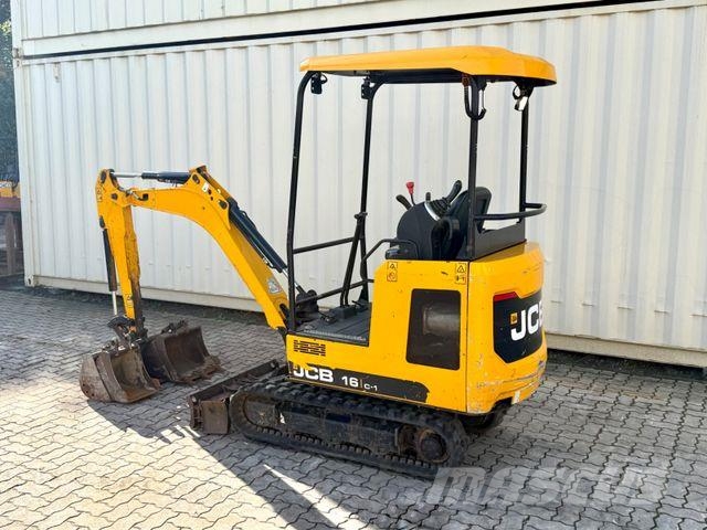 JCB 16C-1 / 2022 BJ/ 837 H / 3 x Löffel Mini excavatoare < 7t