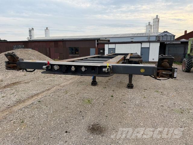 Kässbohrer CS, 1x20, 2x20, 1x30 & 1x40 Fuß-Container, SAF Tieflader-Auflieger