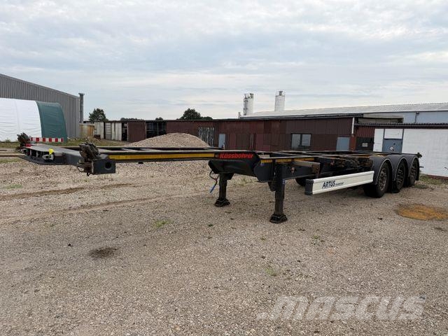 Kässbohrer CS, 1x20, 2x20, 1x30 & 1x40 Fuß-Container, SAF Tieflader-Auflieger