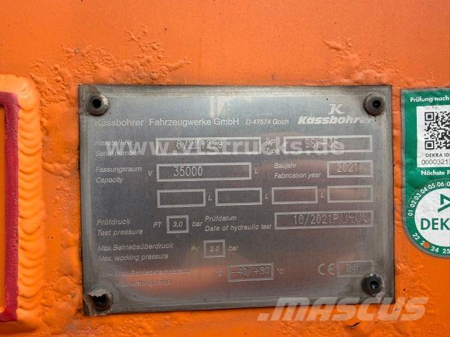 Kässbohrer STB CT11 2021 35m³ FIII SILO Tankauflieger Tankopleggers