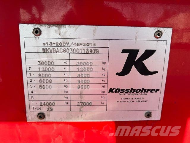 Kässbohrer XS Kippsilo / 40 m³ / eigene Hydraulik Pumpe Tankauflieger