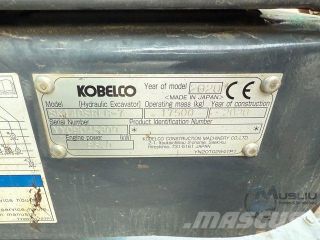 Kobelco SK140SRLC-7 Powertilt 4X Löffeln Hammerleitung Raupenbagger