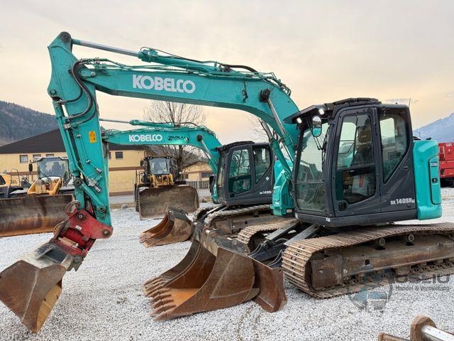 Kobelco SK140SRLC-7 Powertilt 3X Löffeln Hammerleitung Bageri gusjeničari