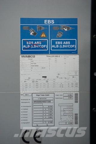 Kögel MEGA / PLATFORMA / MULTI LOCK / OŚ PODNOSZONA Low loader-semi-trailers