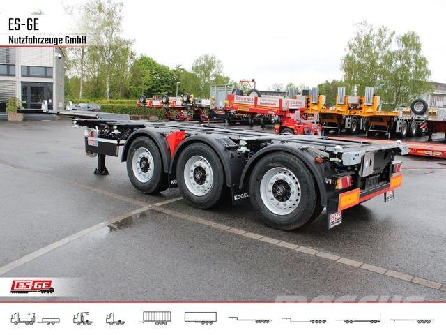 Kögel PORT 45 TRIPLEX Containerchassis نصف مقطورة مسطحة منخفضة