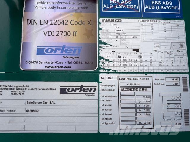 Kögel SN 24-1 Pritsche+Plane/MEGA/HU07/2026/EDSCHA/SAF Semirremolques de caja de lona