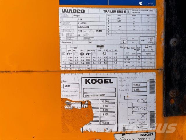 Kögel SN24 Plattform/3-Achs/Payload-27.500kg Low loader-semi-trailers