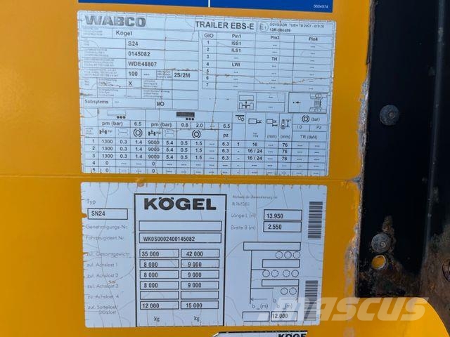 Kögel SN24 Plattform/3-Achs/Payload-27.500kg Semirimorchi Ribassati