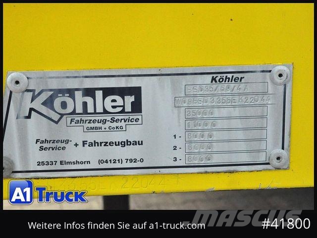 Köhler BSD35/69/4 Restlosentleerer 5800 Kg. Pritschenauflieger