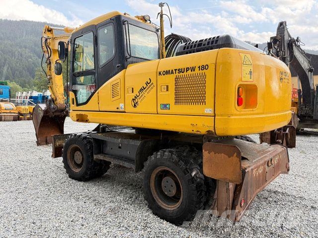 Komatsu 2 Stück PW 180-7E0 Schnellwechsler 2x Löffel Top Εκσκαφείς με τροχούς - λάστιχα