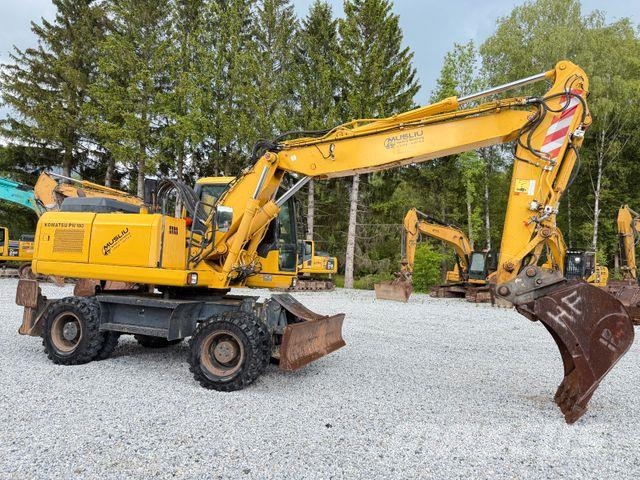 Komatsu 2 Stück PW 180-7E0 Schnellwechsler 2x Löffel Top Εκσκαφείς με τροχούς - λάστιχα