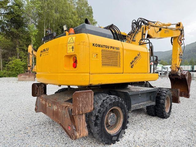 Komatsu 2 Stück PW 180-7E0 Schnellwechsler 2x Löffel Top Εκσκαφείς με τροχούς - λάστιχα