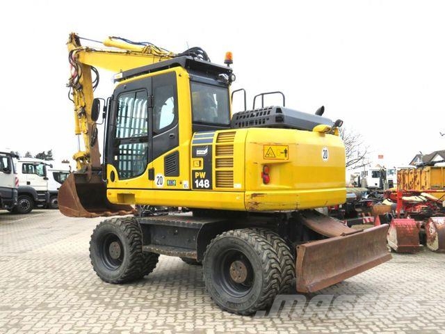 Komatsu Mobilbagger PW 148 - 8 Bagger 6.824h Deutsch top Pelle sur pneus