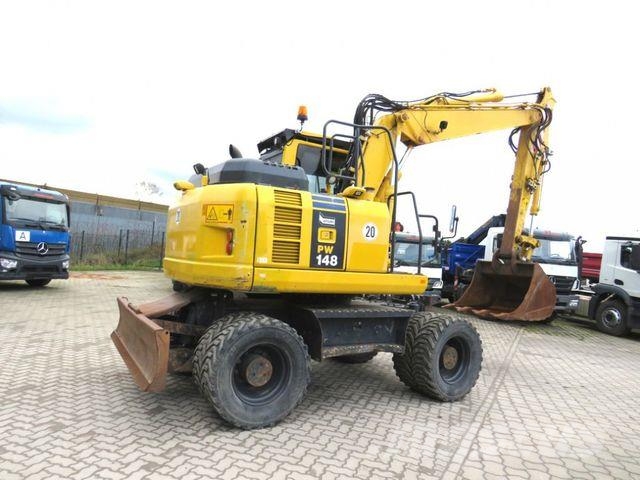 Komatsu Mobilbagger PW 148 - 8 Bagger 6.824h Deutsch top Pelle sur pneus