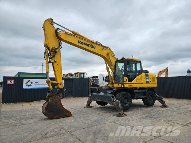 Komatsu PW 180 - 7 *2011*14.095h*Mono-Boom*4 × Pratze* Gumikerekes kotrók