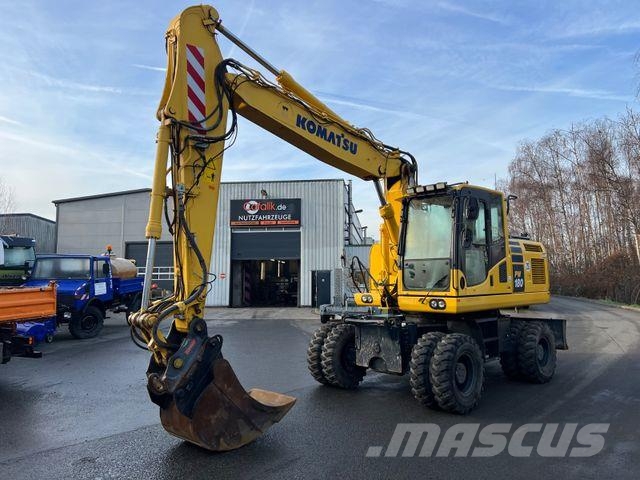 Komatsu PW180-10 Mobilbagger OilQuick Löffel Gumikerekes kotrók