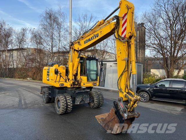 Komatsu PW180-10 Mobilbagger OilQuick Löffel Gumikerekes kotrók
