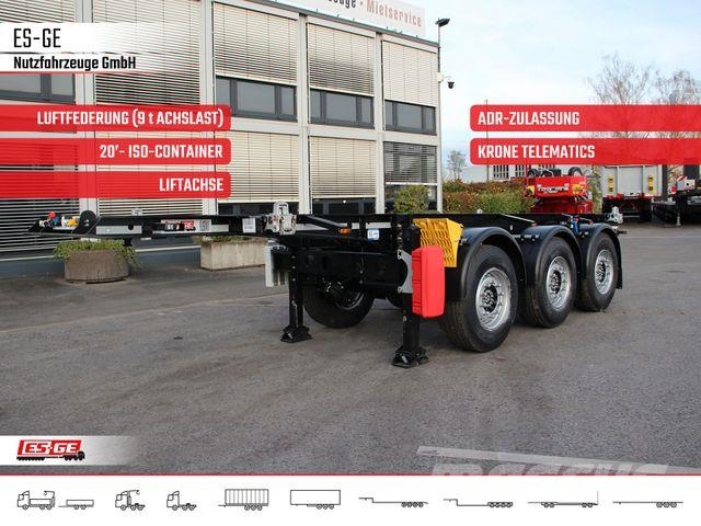 Krone 3-Achs-Containerchassis 20' Semirremolques de carga baja