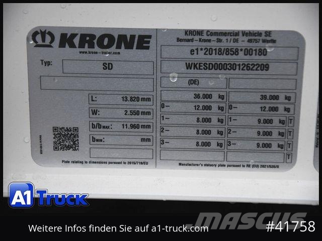 Krone 3 x SD, Mega, Twistlock, Container, NEU, SOFORT Low loader-semi-trailers