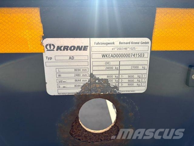 Krone BDF 3 ACHSEN / LIFTACHSE / ALCOA / 1. HD Reboques Porta Contentores