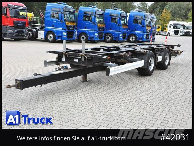 Krone BDF Tandem Anhänger, 1 Vorbesitzer, BPW Remorci cadru de containere