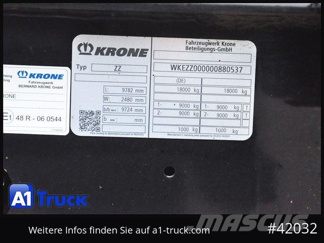 Krone BDF Tandem Anhänger, 1 Vorbesitzer, BPW Kontejnerske prikolice