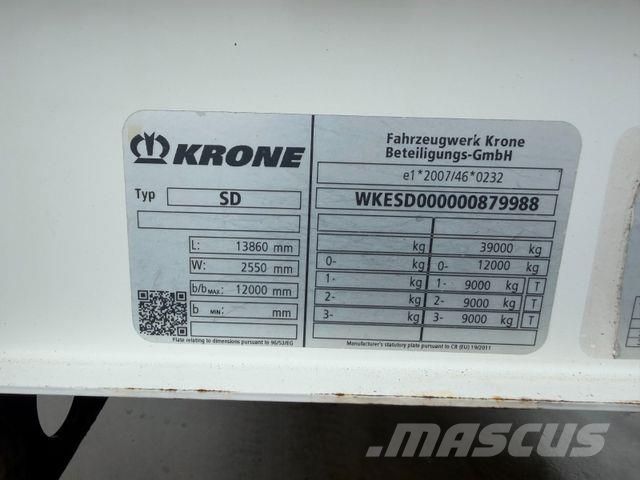 Krone BOX Doppelstock / SAF axles/ Lift Axle Напівпричепи з кузовом-фургоном