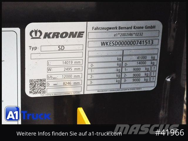 Krone eLTU6, Schlitten, Front und Heckausschub, Lift, Nizko noseče polprikolice