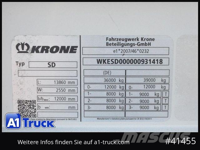 Krone SD, Getränke, LBW,Code XL, Andere Auflieger