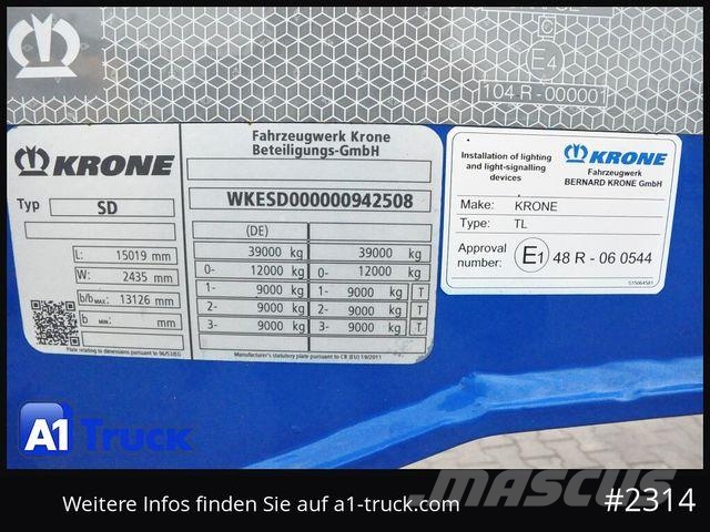 Krone SD Lang 2x 7.45 BDF Wechselbrücken Semirimorchi Ribassati