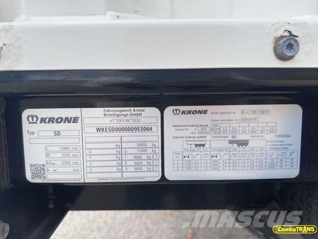 Krone SD*MEGA*LIFTING ROOF*LIFT AXLE Polprikolice s ponjavo