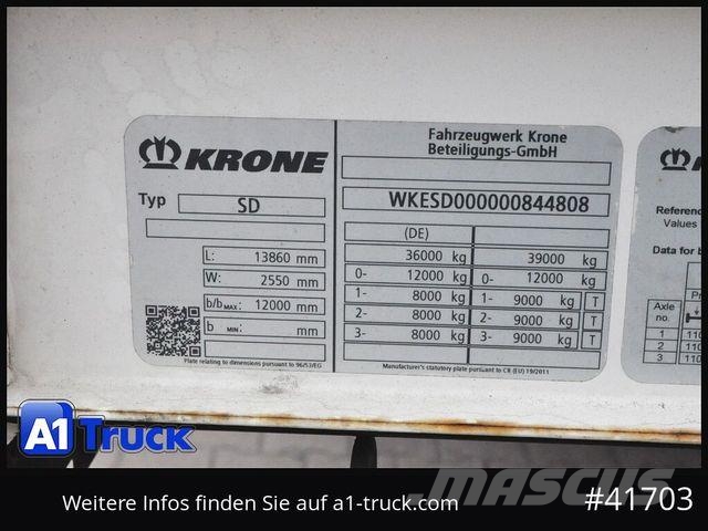 Krone SD, Tautliner Mega,1 Vorbesitzer, Plachtové návesy