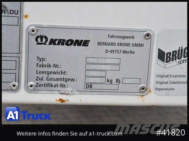 Krone WB BDF 7,45 Koffer, Klapptische, Rolltor Platformlar