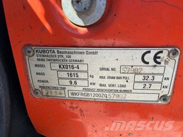 Kubota Minibagger KX 016-4 Minibagger nur 1.833 h Minigraafmachines < 7t