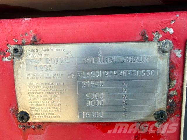Langendorf Baustoff/Atlas Kran AK300.1/Steinpresse/Hydr./ نصف مقطورات مسطحة / مفصلية الجوانب