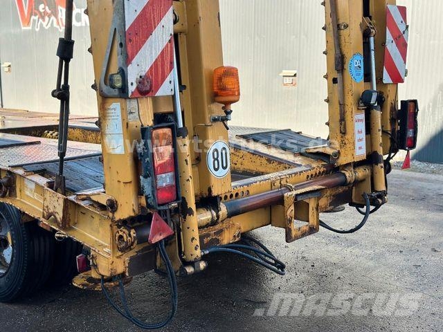 Langendorf TUE 30 4.Achser Tieflader-Anhänger, Radmulden Plataformas bajas